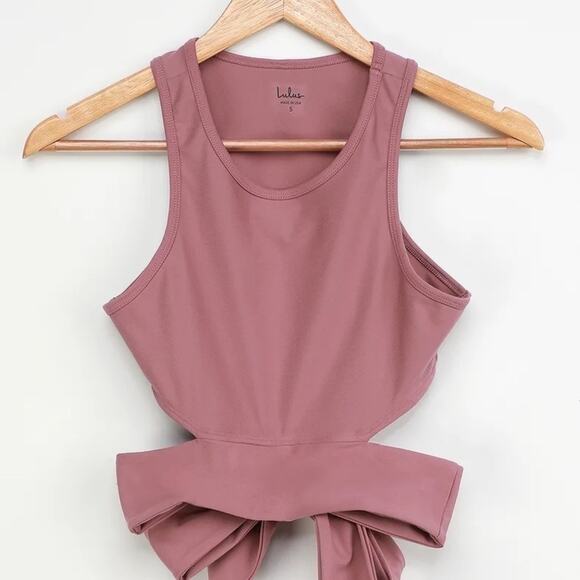 LULU’S It's All Repetition Mauve Purple Medium Impact Wrap Sports Bra | Medium   - Picture 4 of 10